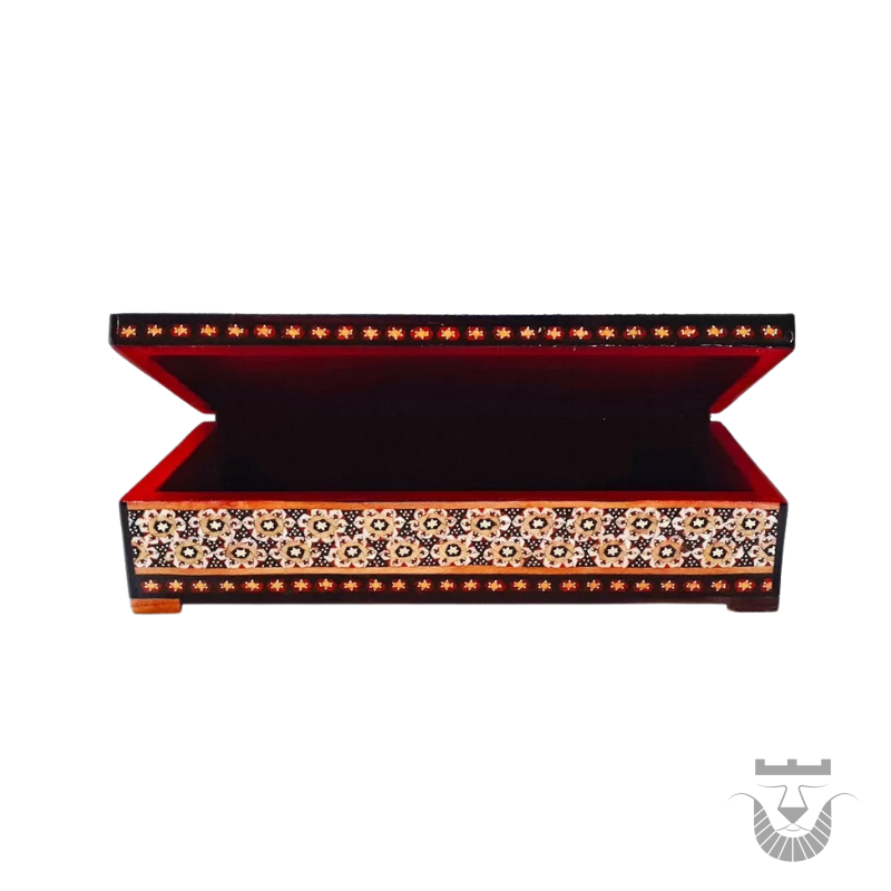 Persian Drops Ornate Jewelry Box with Khatamkari