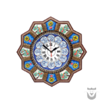Solar Inspired Minakari Clock with Khatamkari Frame