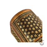 Persian Drops Black Gold Khatamkari Engagement Ring Box