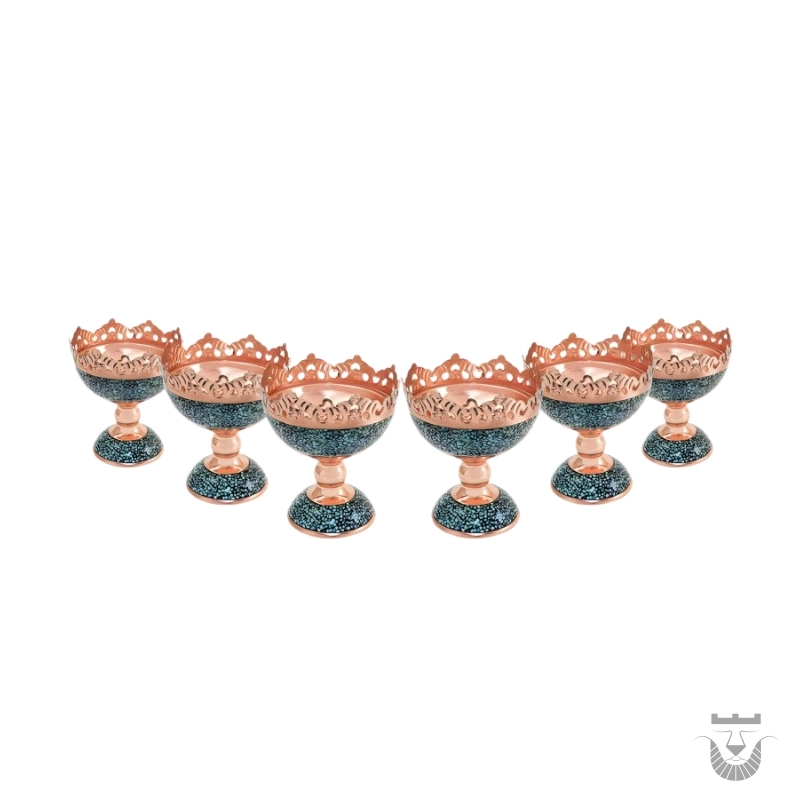 Persian Haftseen Set 6-piece Firoozeh Koobi Turquoise Dish Set