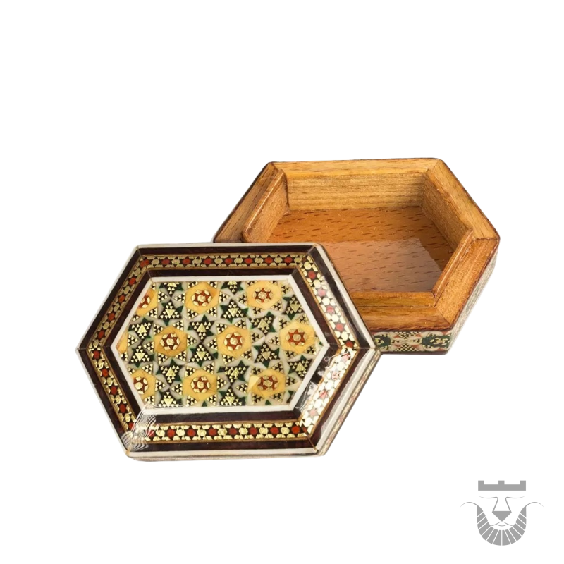 Persian Drops Small Hexagonal Khatam Box