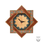 Handcrafted Khatamkari Clock: Exquisite Floral and Bird Design