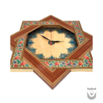 Handcrafted Khatamkari Clock: Exquisite Floral and Bird Design