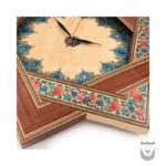 Handcrafted Khatamkari Clock: Exquisite Floral and Bird Design