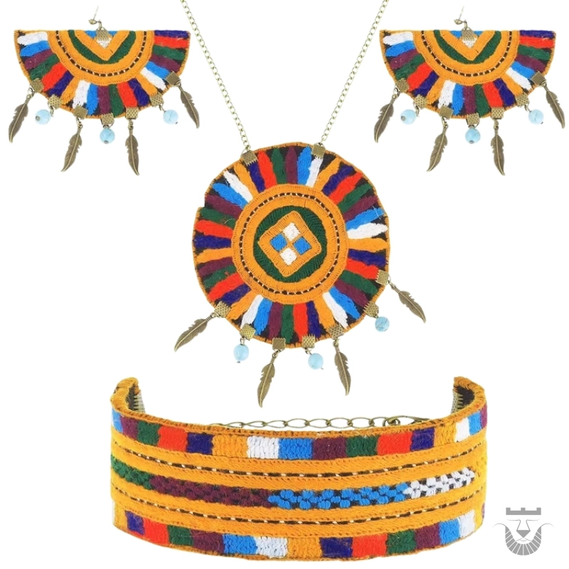 Iranian Jewelry Set: Women's Baloch Needlework