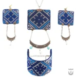 Hand-Stitched Baloch Jewelry Set: Chabahar Sky Model