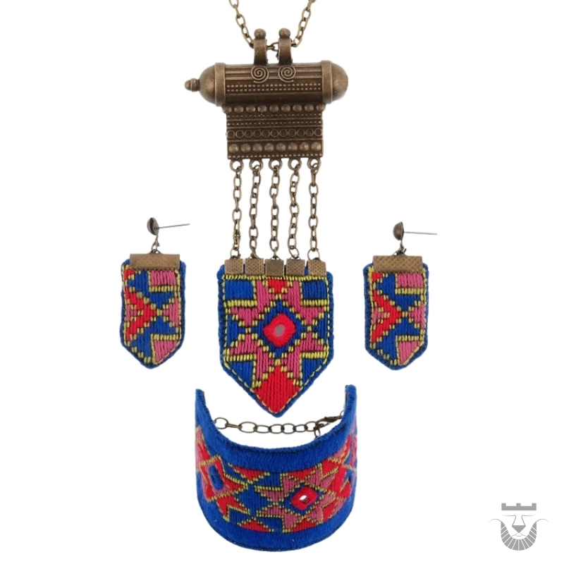 Unique Hand-Stitched Baloch Jewelry Set