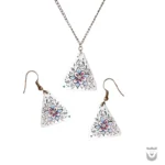 Persian Elegant Triangular Enamel Jewelry Set