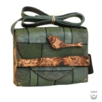 Cute Bird Leather and Wood Persian Bag