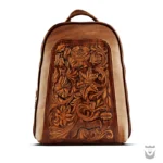 Floral Persian Leather Backpack for Girls