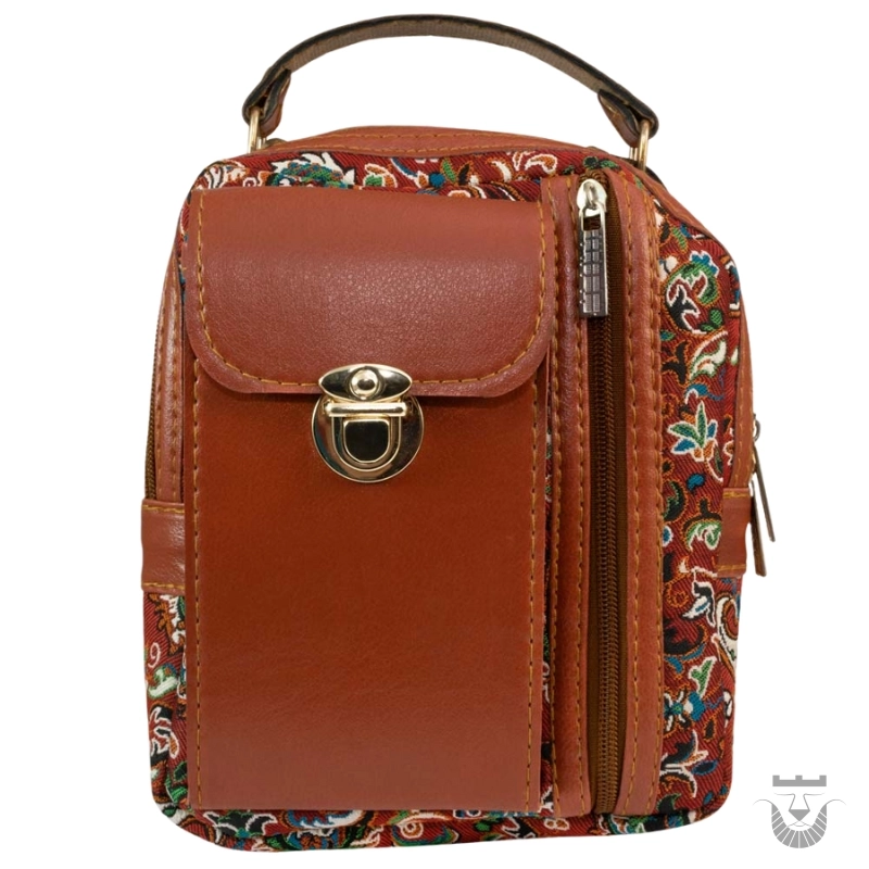 Red Iranian Termeh Bag: Sogol Design