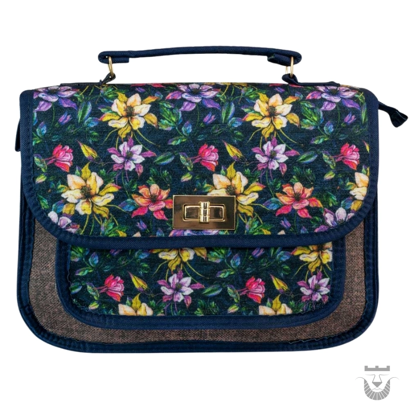 Floral Velvet Persian Shoulder Bag