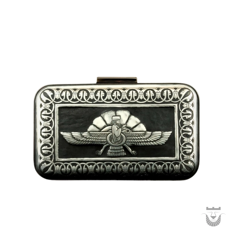 Gorgeous Persian Clutch Bag: Faravahar Engraved