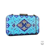 Persian Minakari Clutch Bag: Tile Design
