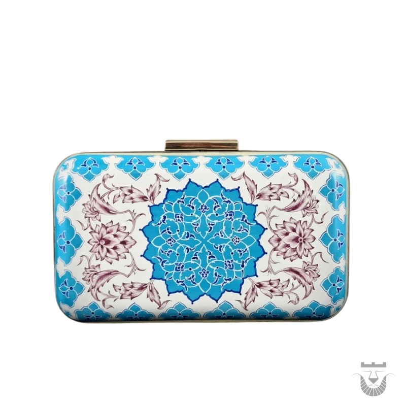 Turquoise Minakari Clutch Bag