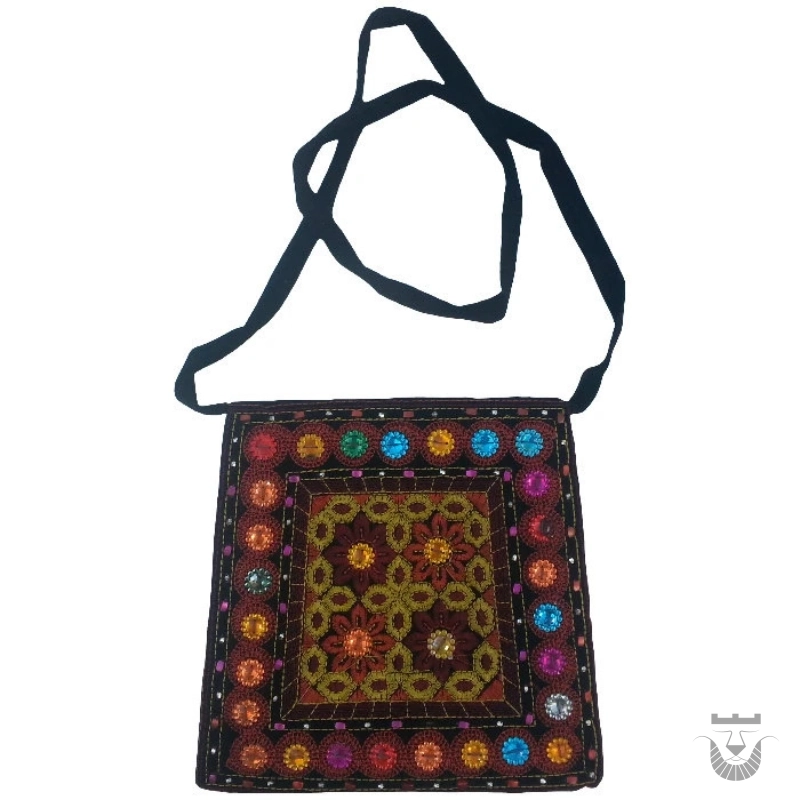 Handmade Geometric Persian Embroidered Bag