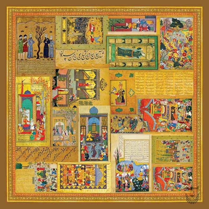 Shahnameh-Inspired Persian Scarf