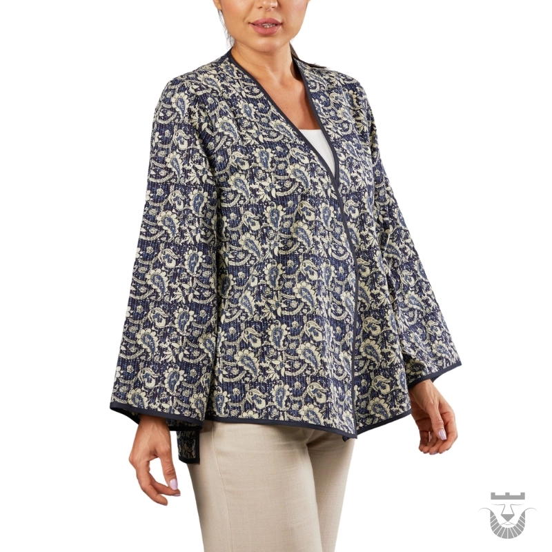 Elegant Floral Persian Manto (Free Size)