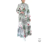 Comfy Persian Rose and Palm Tree Manto