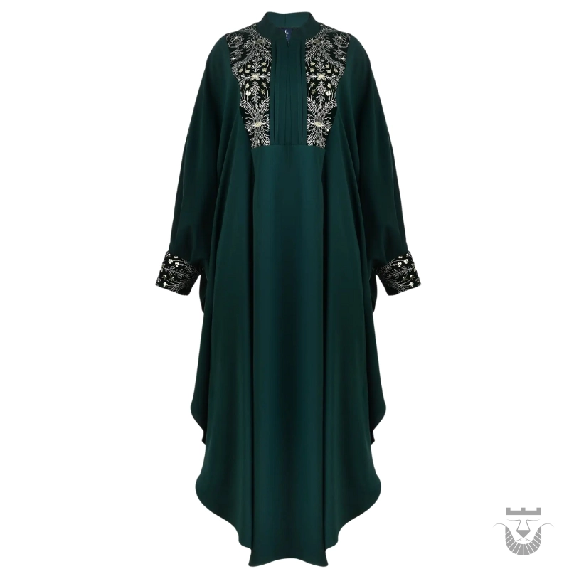 Stunning Women's Green Persian Abaya (Free Size)