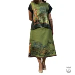 Persian Calligraphy Skirt Featuring Inspirational Poem (Free Size)