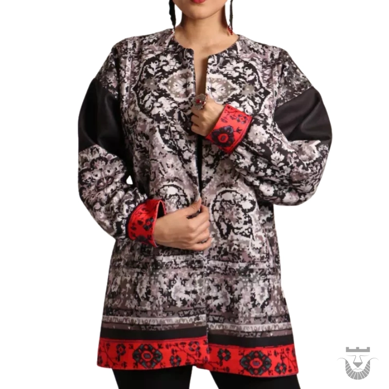 Stunning Persian Carpet Design Coat For Her (Free Size)