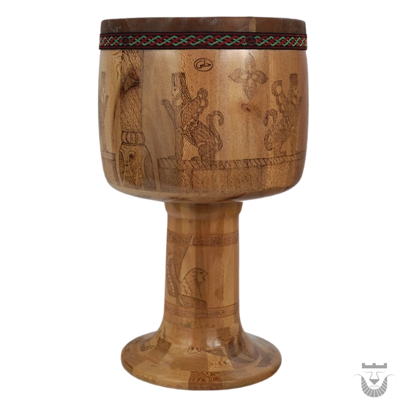 Persian Pyrographed Tombak: Helmi Masterpiece