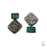 Handmade Persian Earring: Beautiful Traditional Nishaburi Turquoise Silver