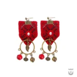 Stunning Balochi Earrings: Roj Needlework Kolate Design