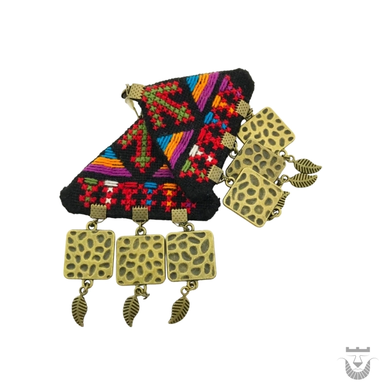 Unique Triangular Baloch Needlework Earrings