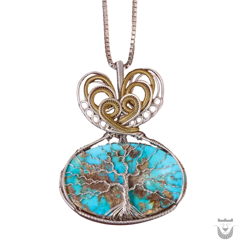Persian Handcrafted Necklace: Stunning Turquoise
