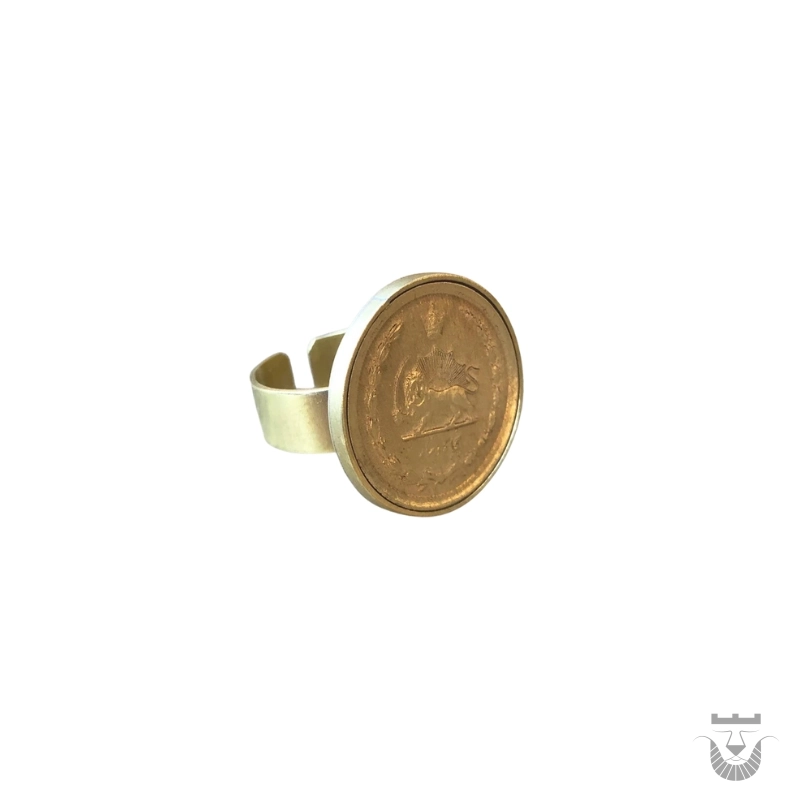 Handmade Persian Coin Ring: Elegant Women's Jewelry