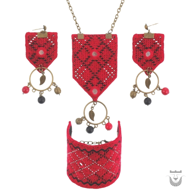 Exquisite Persian Women's Jewelry: Zahedan Baloch Needlework Set