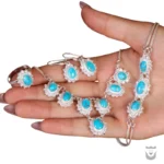 Elegant Persian Turquoise Jewelry Set for Women