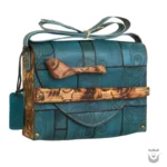 Cute Bird Leather and Wood Persian Bag
