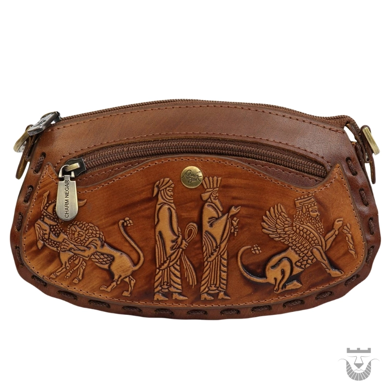Achaemenid-Inspired Leather Makeup Bag