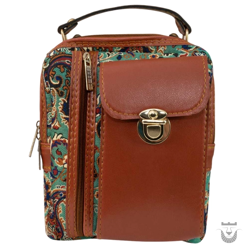 Green Iranian Termeh Bag: Sogol Design
