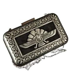 Gorgeous Persian Clutch Bag: Faravahar Engraved