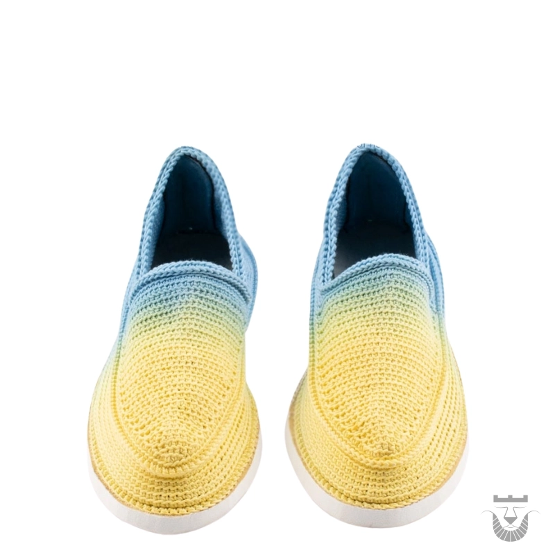 Handmade Yellow-Blue Iranian Giveh