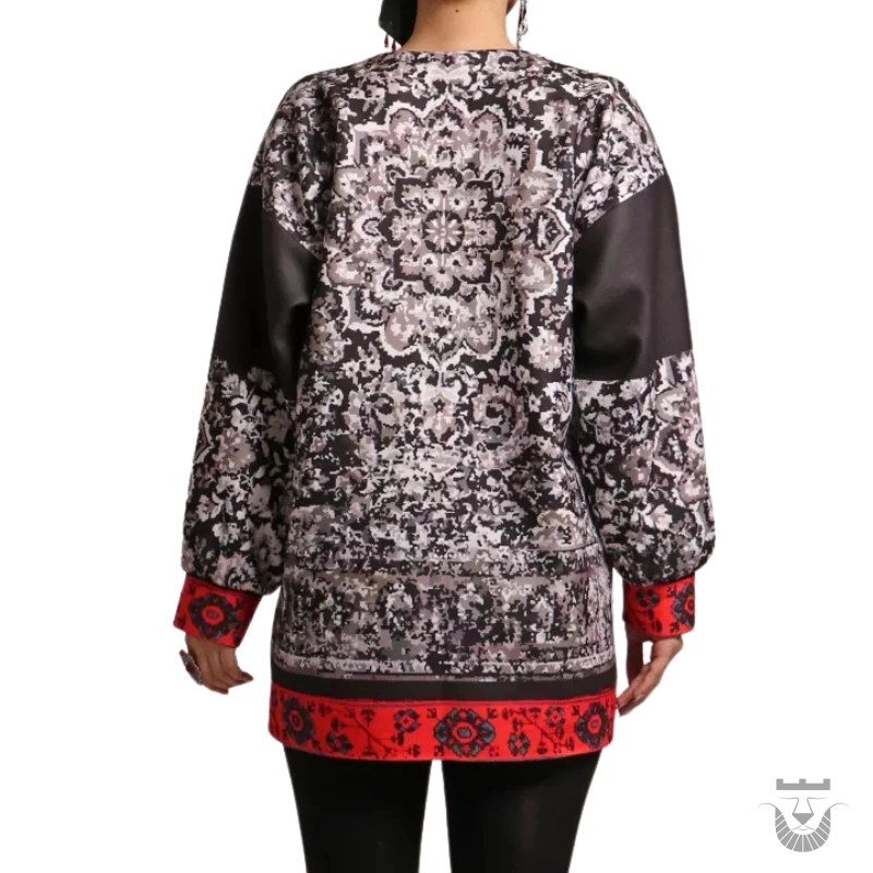 Stunning Persian Carpet Design Coat For Her (Free Size)