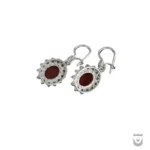 Exquisite Persian Silver Earrings: Nadia Design Agate