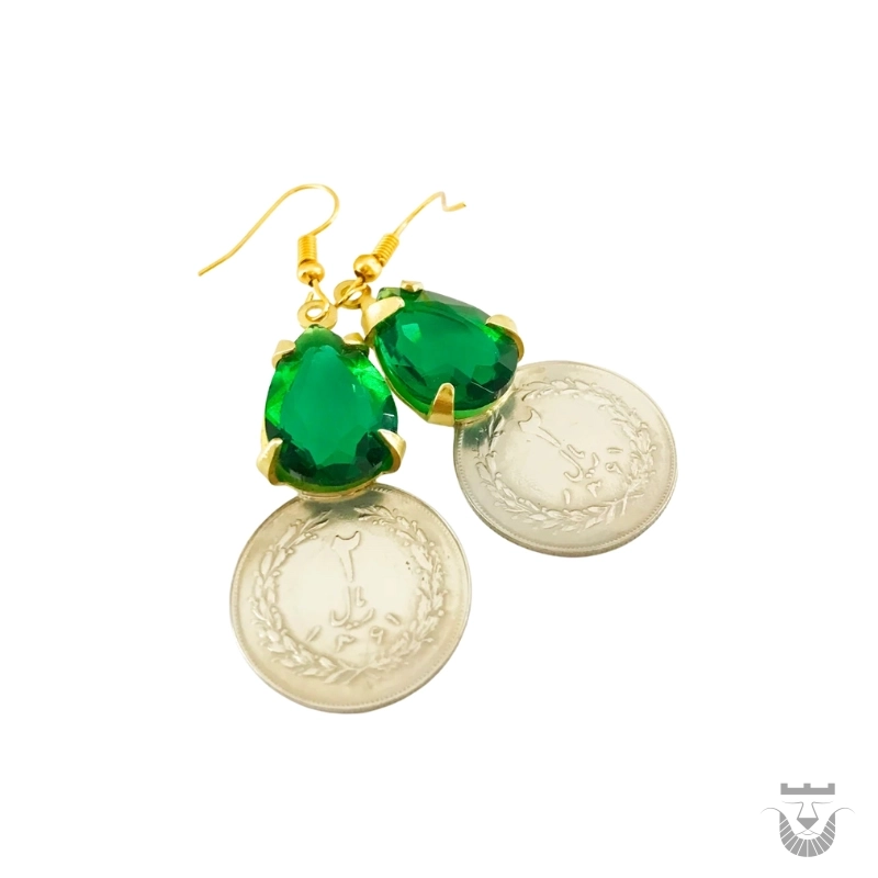 Pahlavi Coin-Inspired Women's Earrings