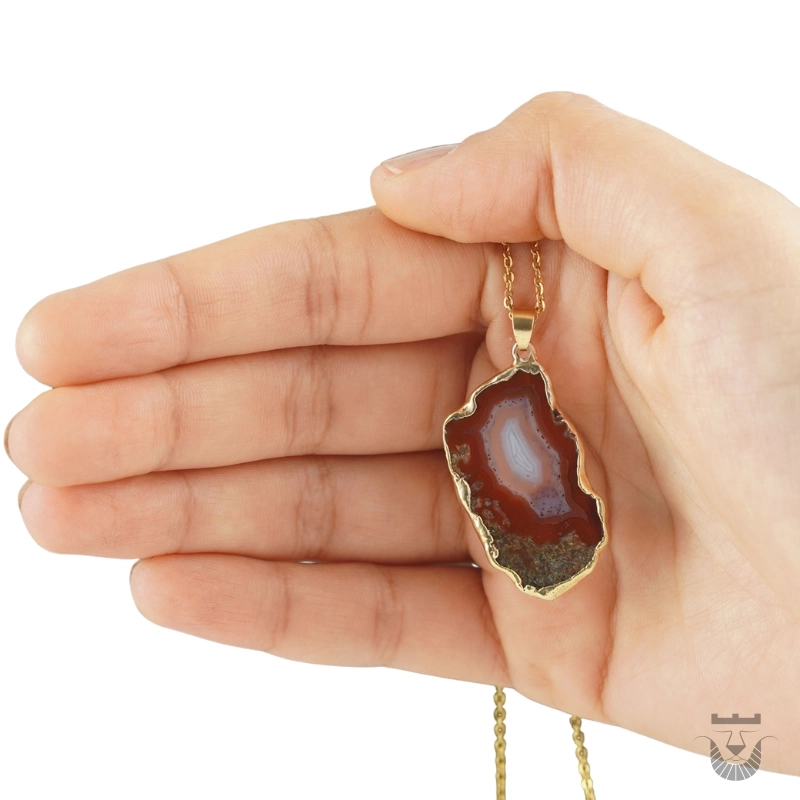 Authentic Red Carnelian Gemstone Persian Necklace