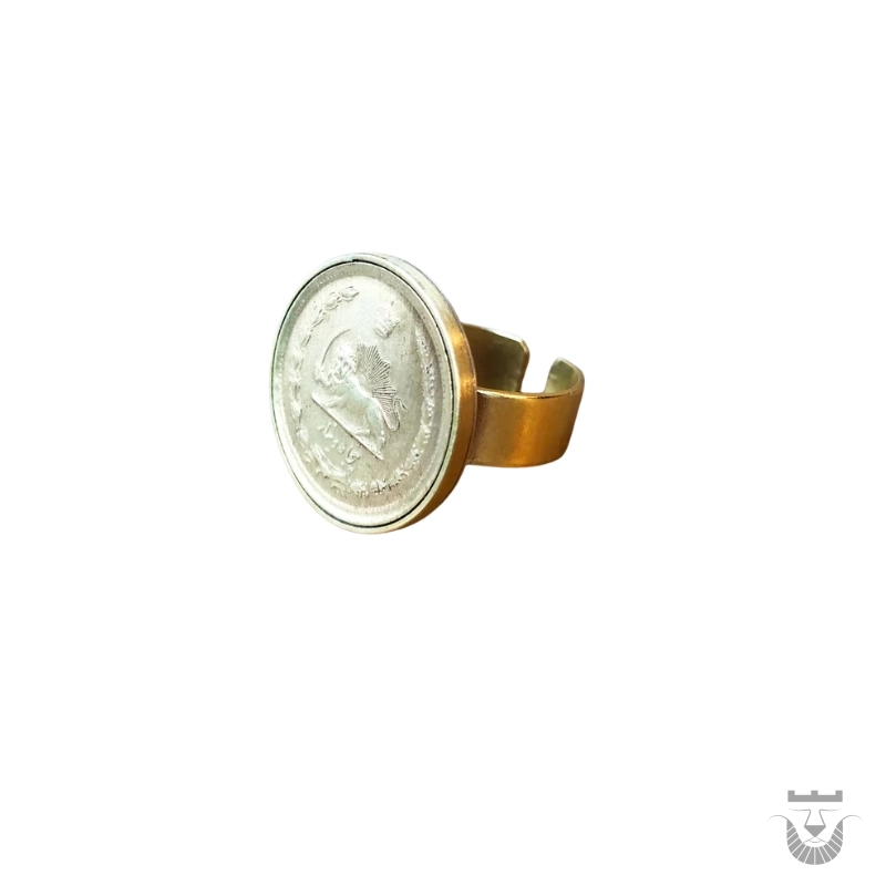 Handmade Persian Coin Ring: Elegant Women's Jewelry
