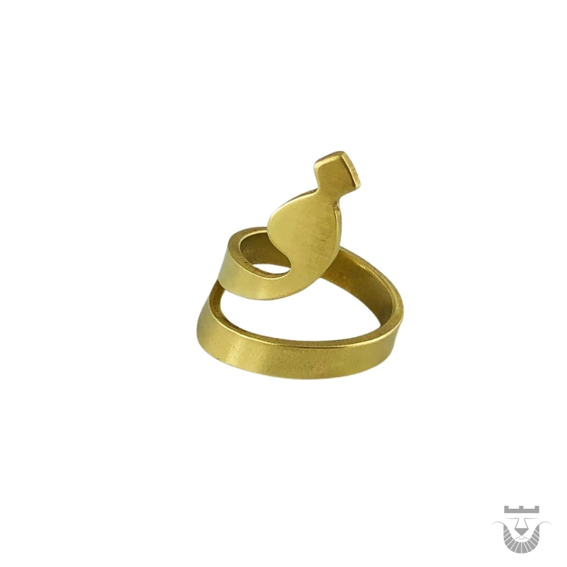 Persian Handmade Ring: Iranian Alphabet "F"
