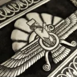Gorgeous Persian Clutch Bag: Faravahar Engraved
