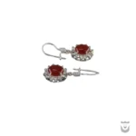 Exquisite Persian Silver Earrings: Nadia Design Agate