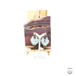 Handcrafted Baloch Leaf Earrings with Intricate Needlework