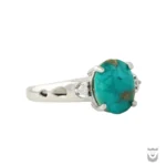Persian Handmade Ring: Turquoise Silver Asma Design