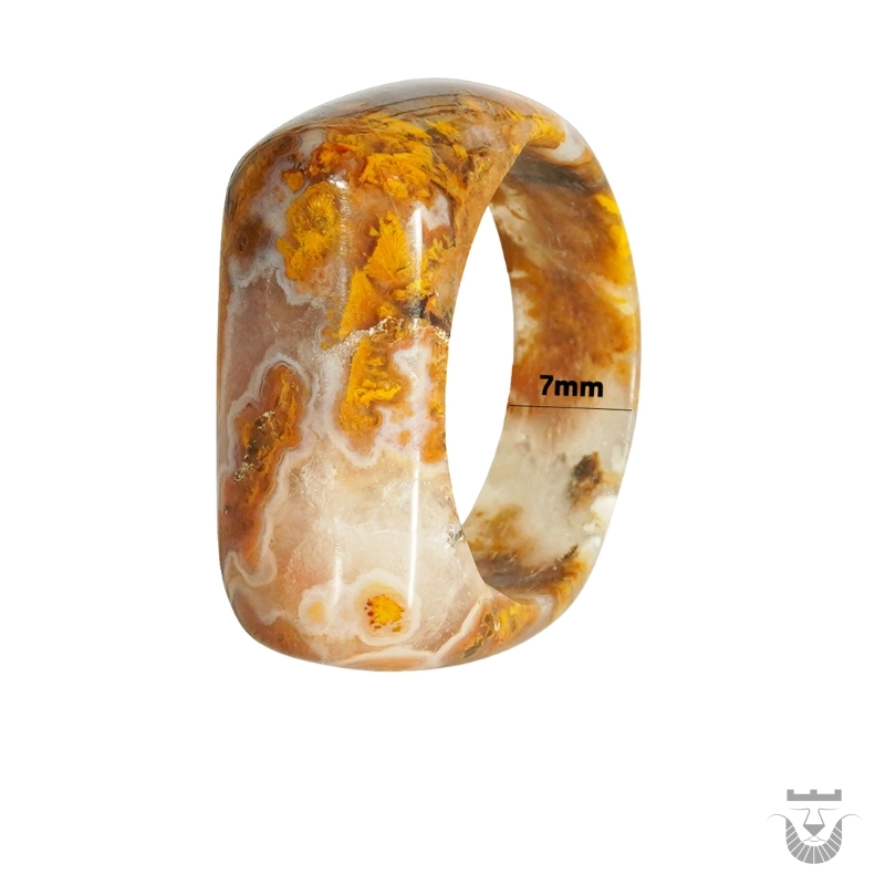 Persian Agate Ring: Autumn Tree Design
